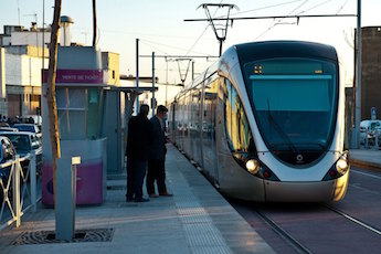 In Morocco, people wait to board the tram providing service between Rabat and Salé cities. Photo: World Bank/Arne Hoel