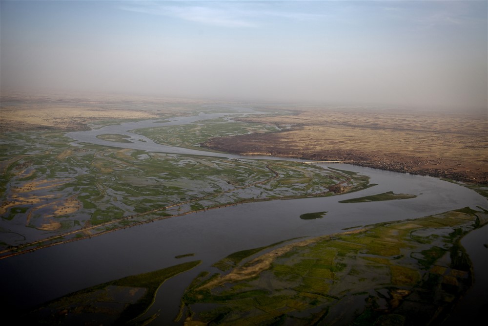 Aerial view of the Niger river around Gao, North of Mali. Photo MINUSMA/Marco Dormino